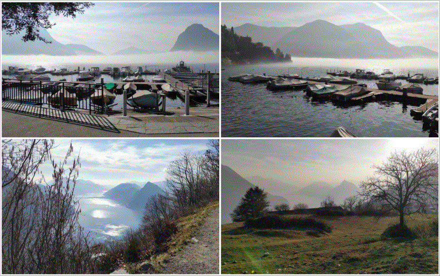Collage mit Frühlingseindrücken aus Lugano