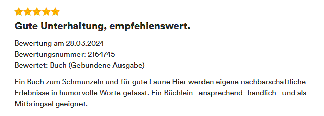 Auf gute Nachbarschaft von C. Lavie beleuchtet das Wohnen und Wohnerlebnis im Dreiländereck: in Deutschland, in der Schweiz und in Frankreich. Dabei spielen die Nachbarn und Mitbewohner stets die größte Rolle. Flott und lauschig folgt der Leser nach Brugg, nach Dole, nach Freiburg, Hamburg, Lugano und Galway in Irland. Schöner wohnen, schöner lesen. Leseprobe inklusive. 